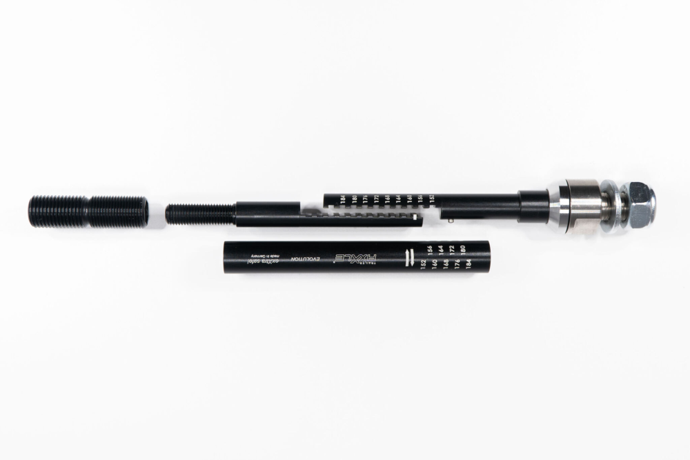 AxXle RADOXX components, Velo Trailer Achse, einzeln , Trailer TA040, Variable länge, incl. Gewinde Adapter + lock nut + washer