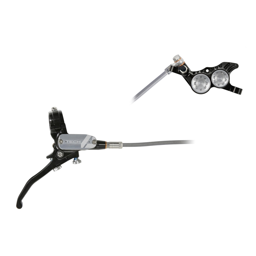 Hope HOPBRATECH4V4R/HBK/SiBRAIDED Black/Silver BRAIDED