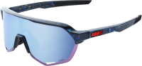 100percent 100% S2 Glases black Holographic - Hiper blue multilayer mir