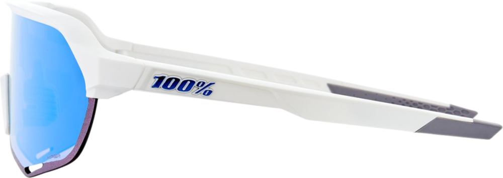 100percent 100% S2 Glases Matte white-HiPER blue ML