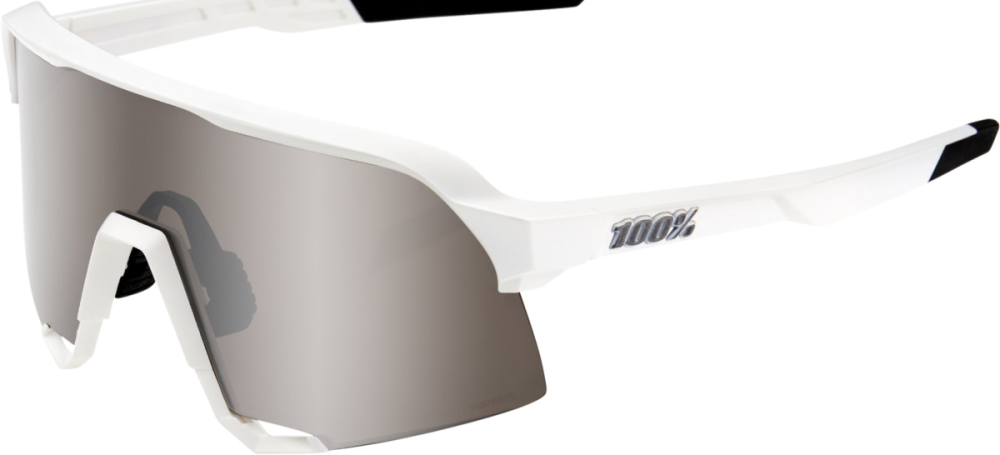 100percent 100% S3 Glases Matte white-HiPER silver mirror