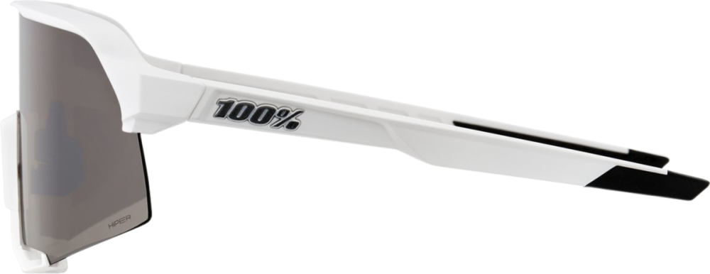 100percent 100% S3 Glases Matte white-HiPER silver mirror
