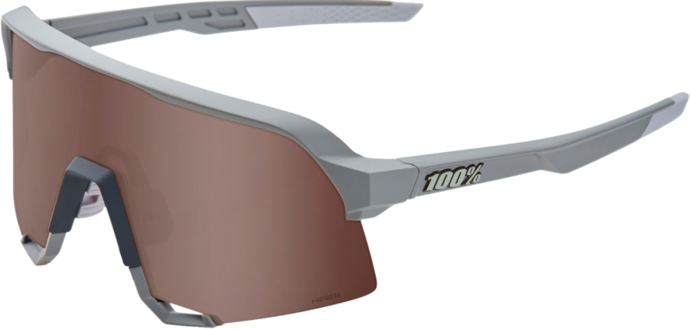 100percent 100% S3 Glases Soft Tact Stone grey-HiPER Crimson