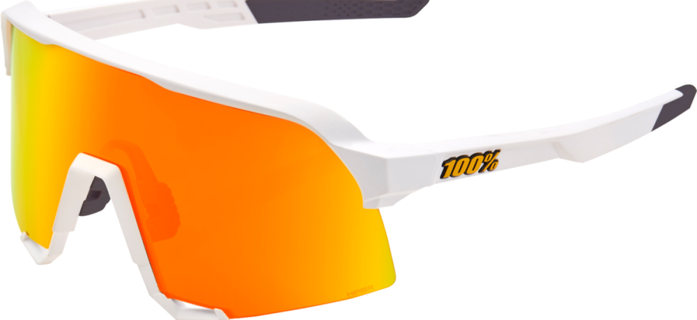 100percent 100% S3 Glases Soft Tact white-HiPER red ML