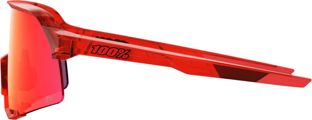 100percent 100% S3 Gloss Translucent Red / Hiper Red Mirror lens