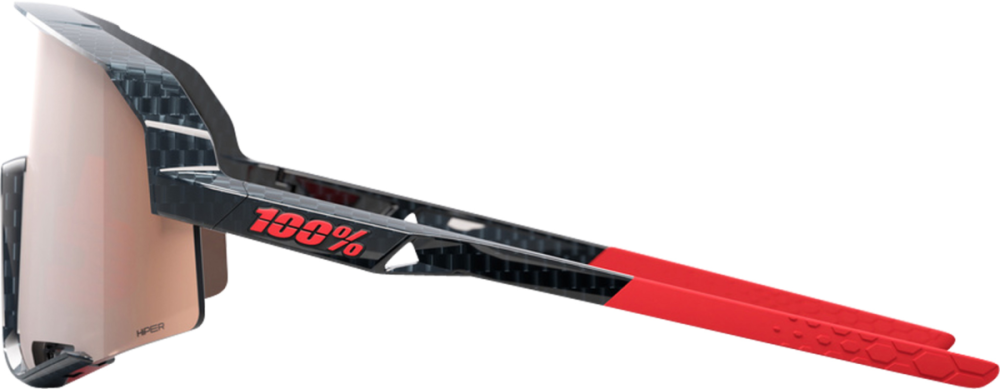 100percent 100% Slendale - Gloss Crabon Fiber - HiPPER Crimson-Silver L