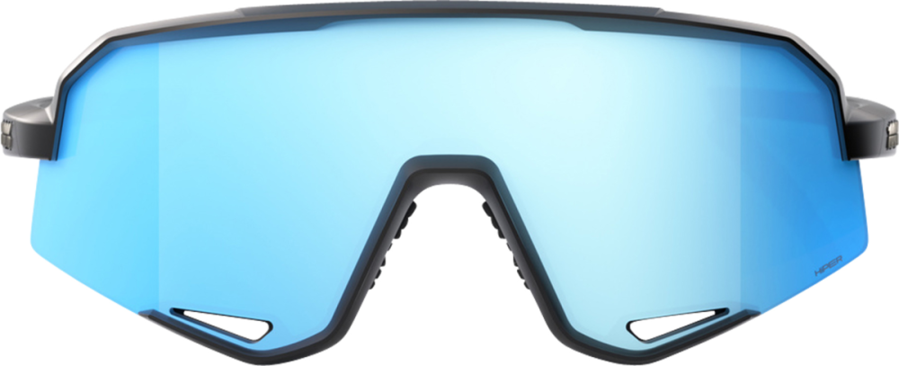 100percent 100% Slendale - Matte Black - HiPER Blue Multilayer Mirror L