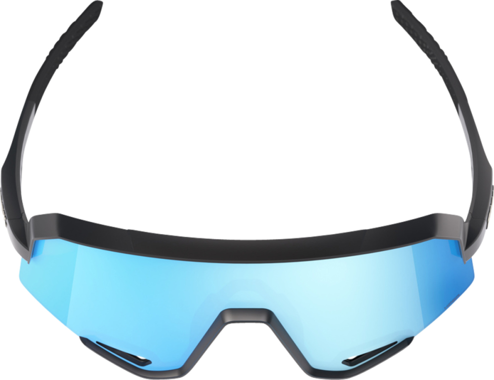 100percent 100% Slendale - Matte Black - HiPER Blue Multilayer Mirror L