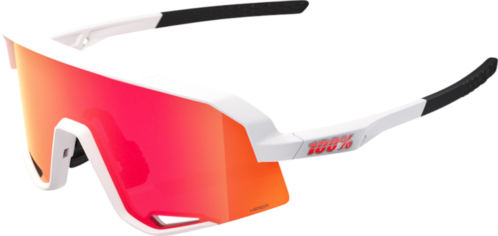 100percent 100% Slendale - Soft tact White - HiPER Red Multilayer Mirro