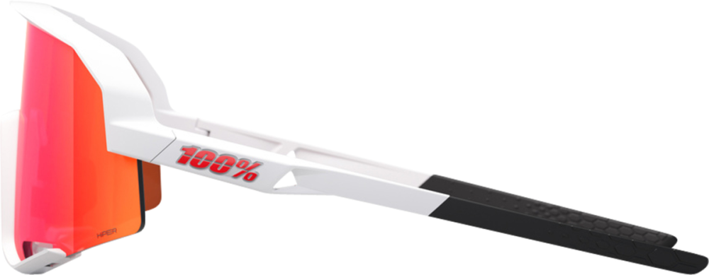 100percent 100% Slendale - Soft tact White - HiPER Red Multilayer Mirro