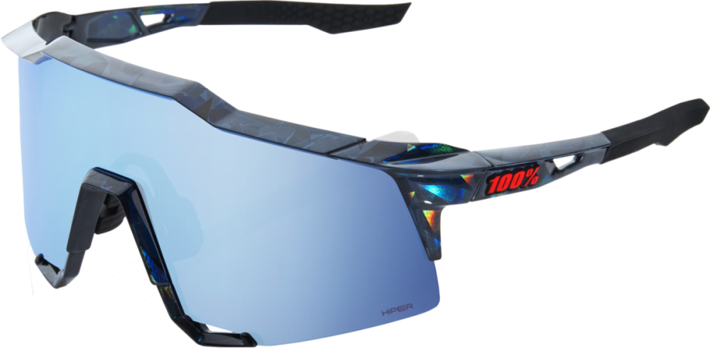 100percent 100% Speedcraft Glases black Holographic - Hiper blue multil
