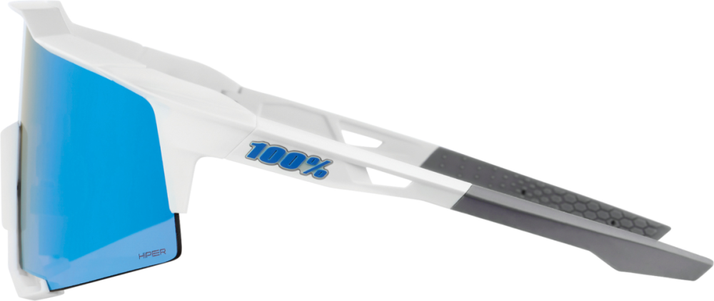 100percent 100% Speedcraft Tall Glases Matte white-HiPER blue