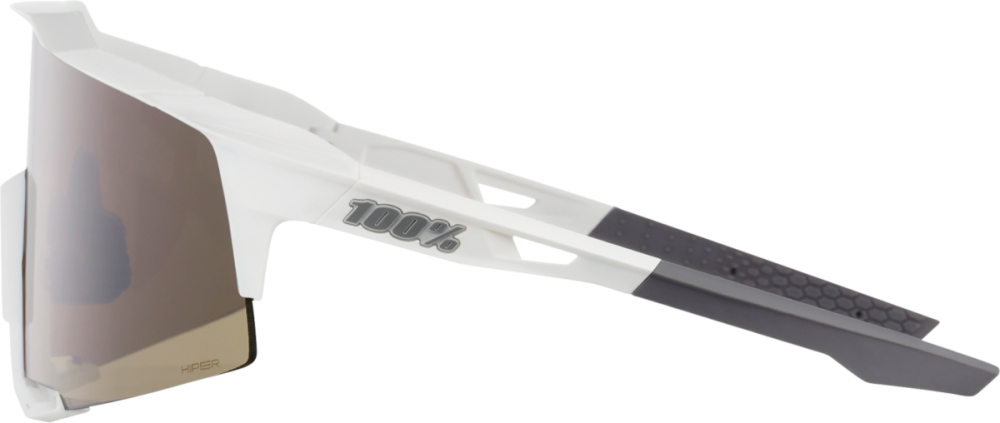 100percent 100% Speedcraft Tall Glases Matte white-HiPER Silv