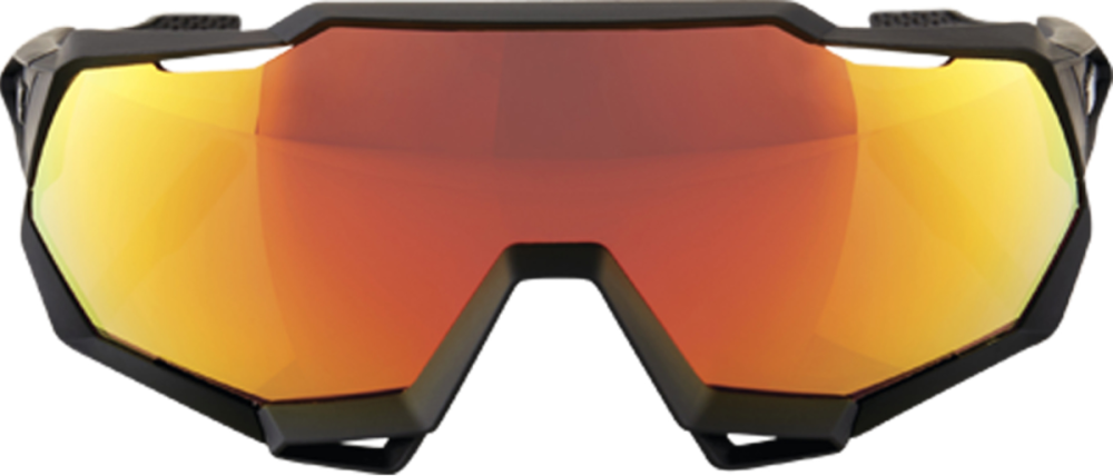 100% 100% Speedtrap Glases Soft Tact black-HiPER red