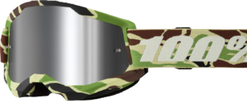 100percent 100% Strata 2 Goggle War Camo - Mirror Silver Lens