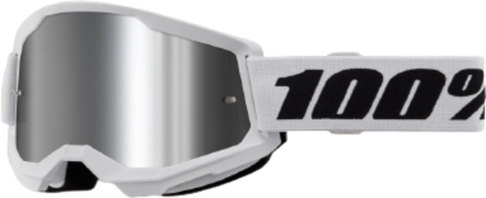 100percent 100% Strata 2 Goggle White - Mirror Silver Lens
