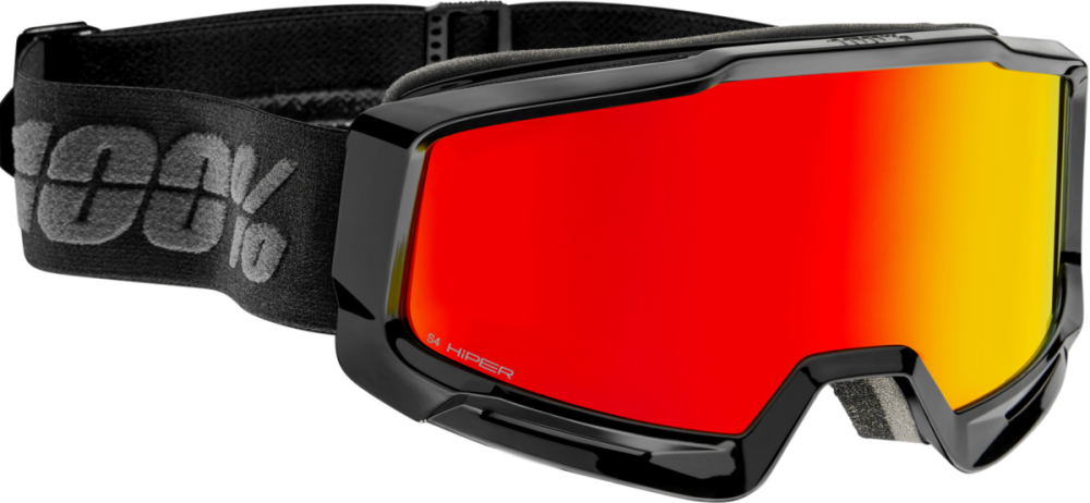 100% 100% Okan Hiper Goggle black/red - mirror red