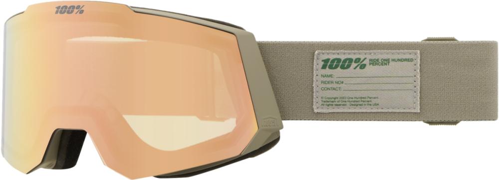 100percent 100% Snowcraft Hiper Goggle Cement - mirror beige