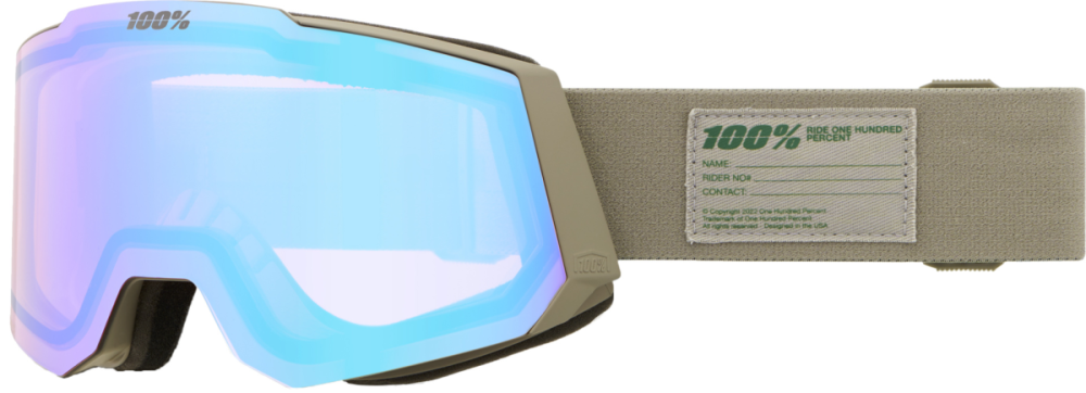 100percent 100% Snowcraft Hiper Goggle Cement - mirror beige