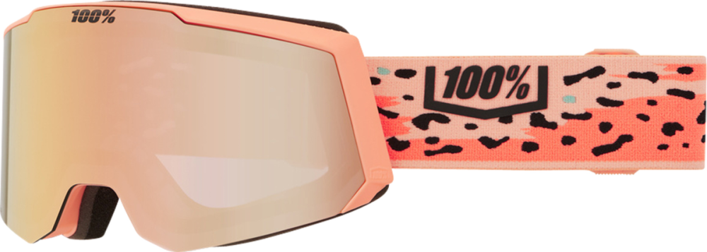 100percent 100% Snowcraft S Hiper Goggle Safari - Mirror Peach Lens