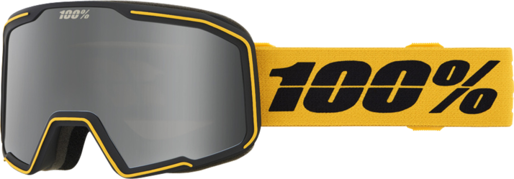 100% 100% Valnor Goggle Black Camel - Silver Mirror Lens