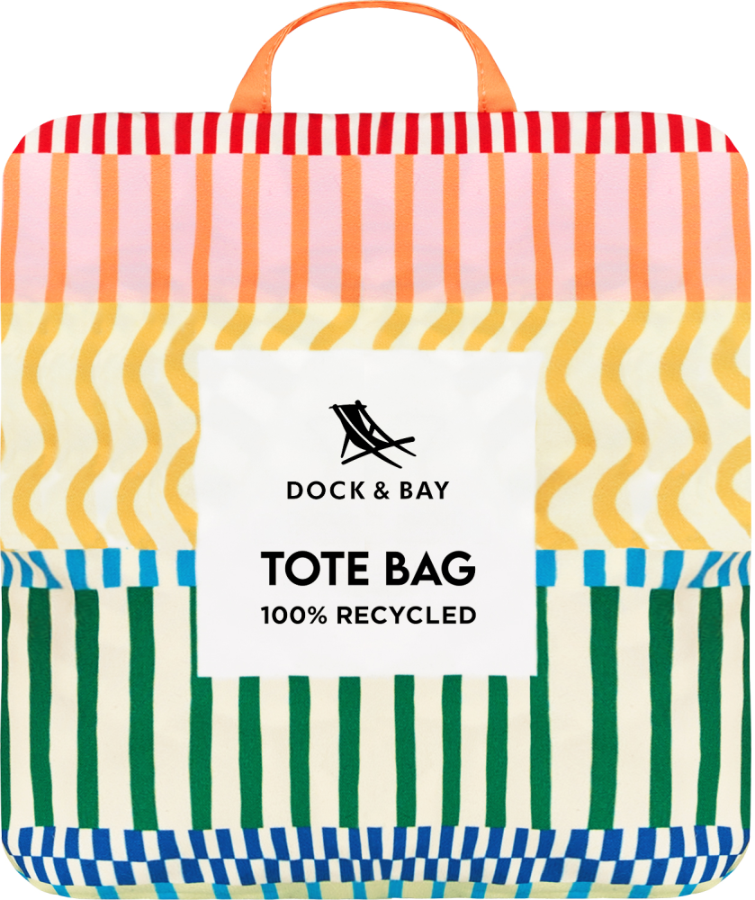 Dock & Bay Foldable Bag Medium stripe up your life