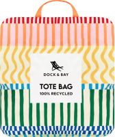 Dock & Bay Foldable Bag Medium stripe up your life
