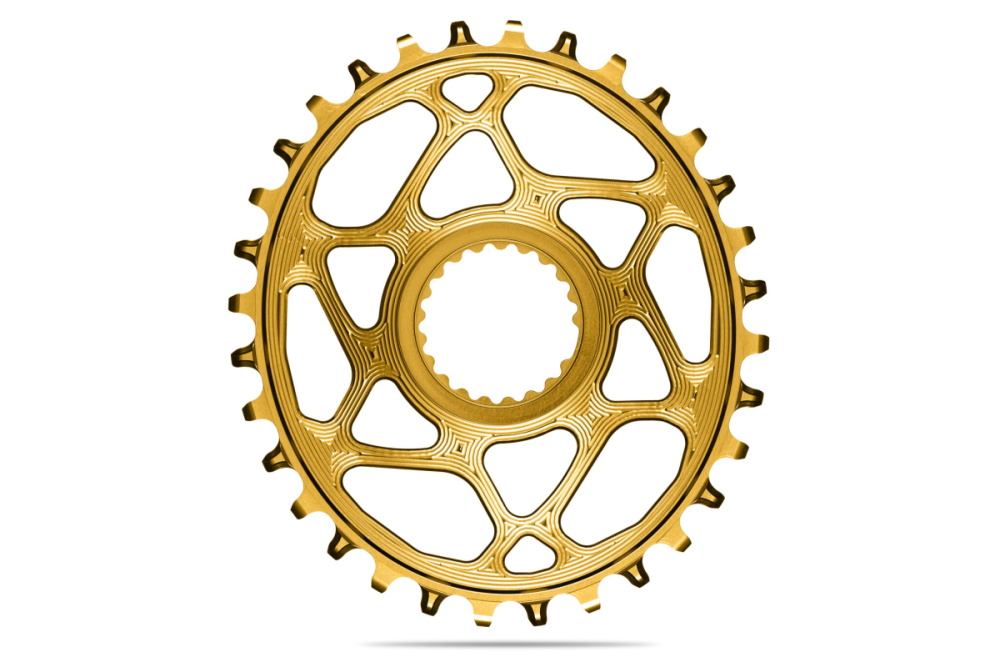 absoluteBLACK aBLACK - MTB - OVAL - Shimano DIRECT MOUNT für HG+ 12fach N/W Kette - GOLD 32...