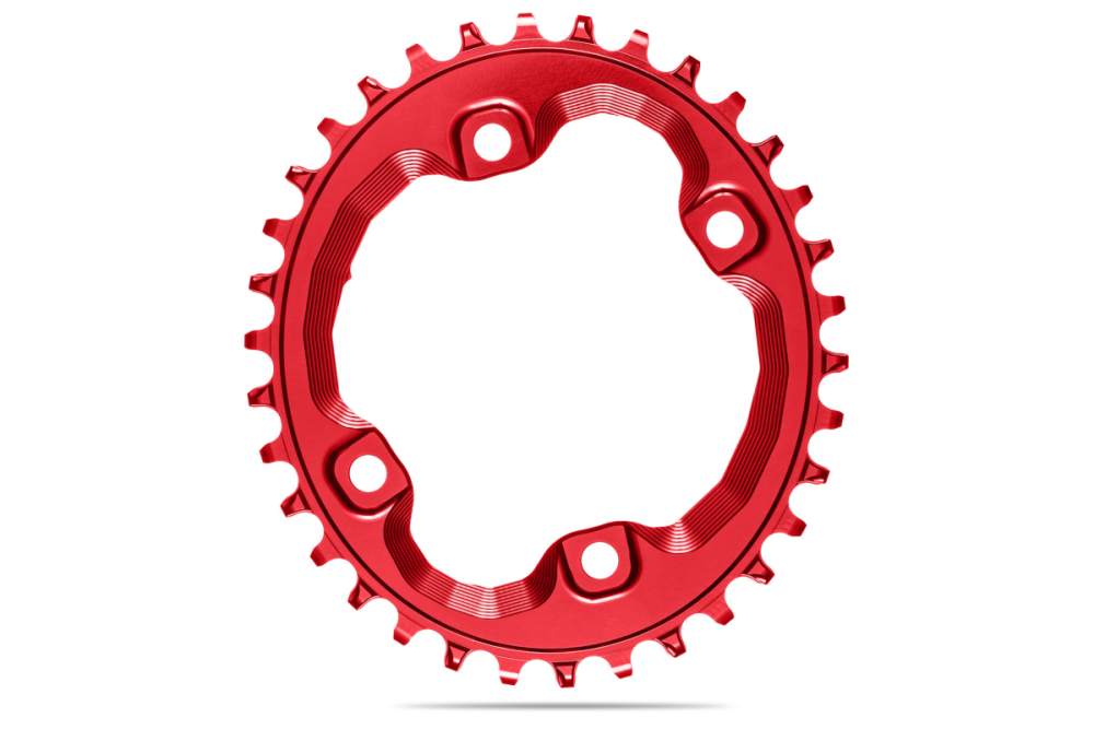 absoluteBLACK aBLACK - MTB - OVAL - XT M8000/MT700 assymetrical chainring N/W - RED - ROT 3...