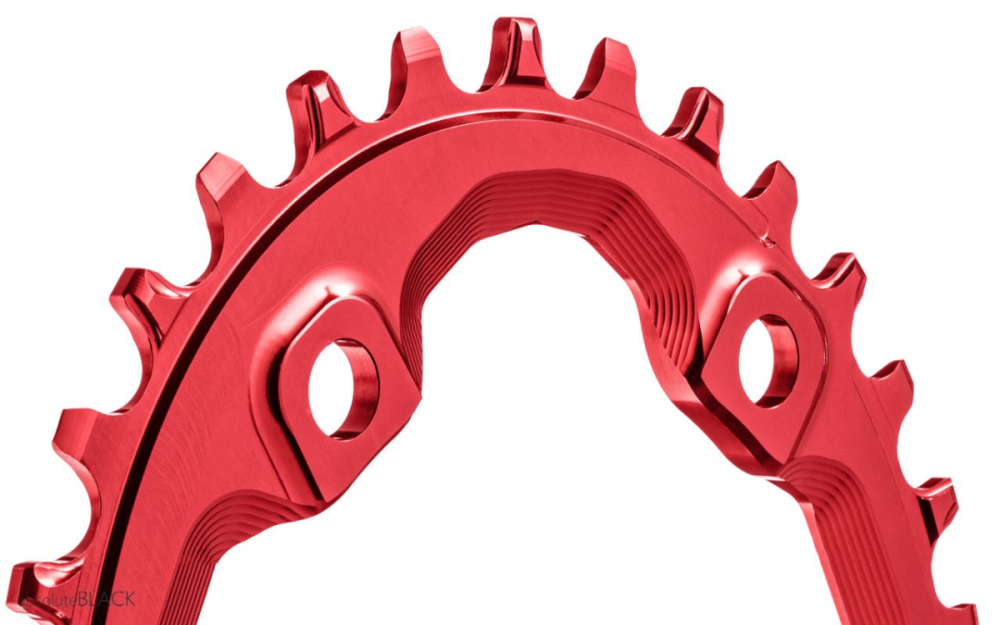 absoluteBLACK aBLACK - MTB - OVAL - XT M8000/MT700 assymetrical chainring N/W - RED - ROT 3...