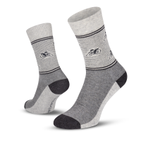 Le Patron Vintage Cyclist Socks grey melange