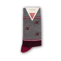 Le Patron Vintage Cyclist Socks aubergine