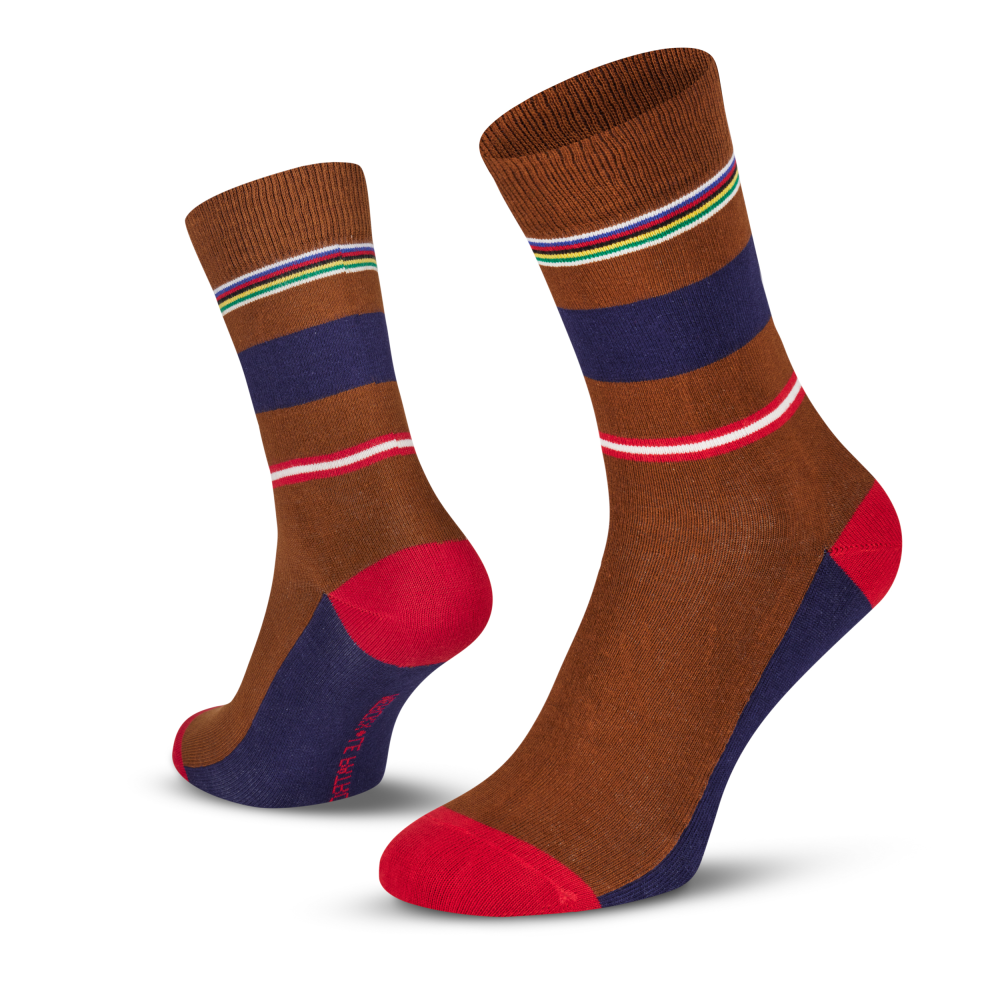 Le Patron Classic Jersey Merckx Socks sienna brown