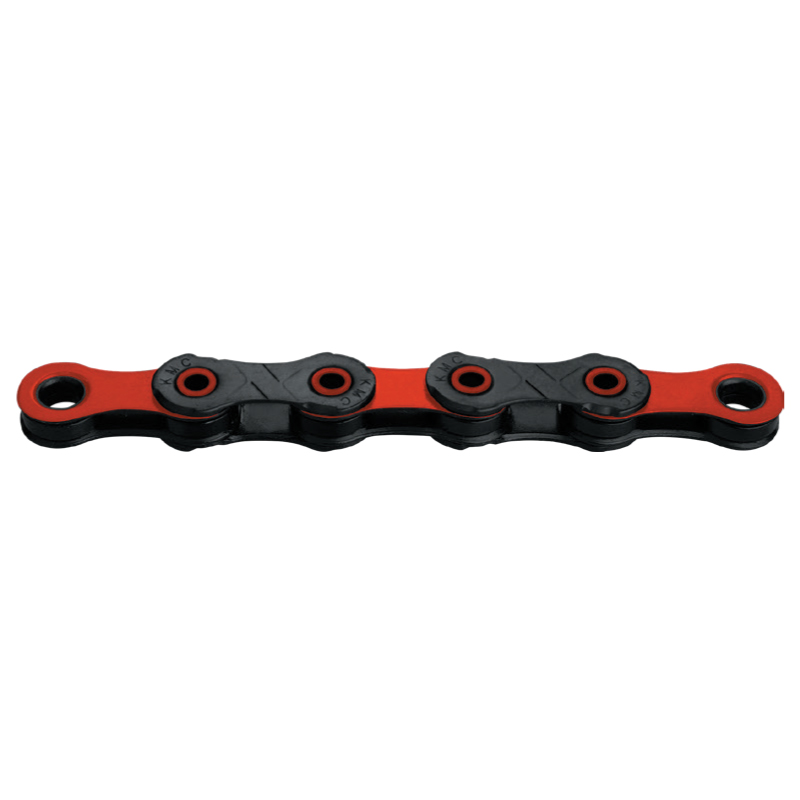 KMC Kette DLC 12 1​/​2″ x 11​/​128″ Black​/​Red – 126 Glieder WAXED