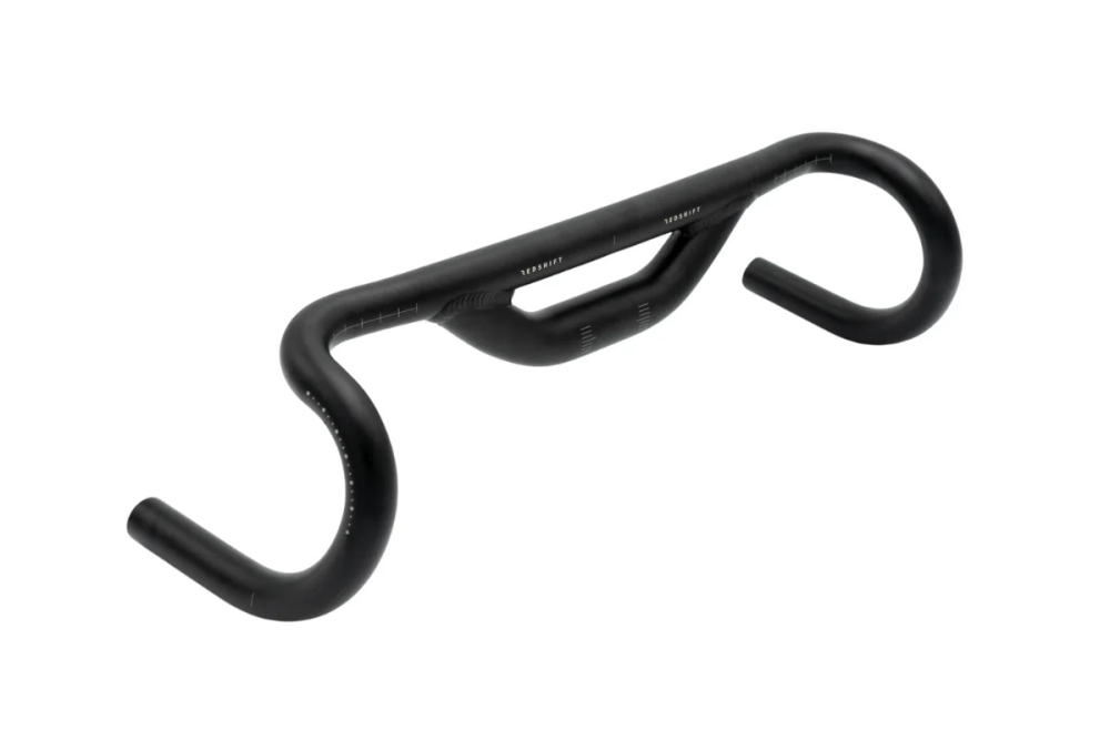 REDSHIFT Low Flare Top Shelf Handlebar, 44cm Width, 70mm Rise, 10 Grad Flare, black