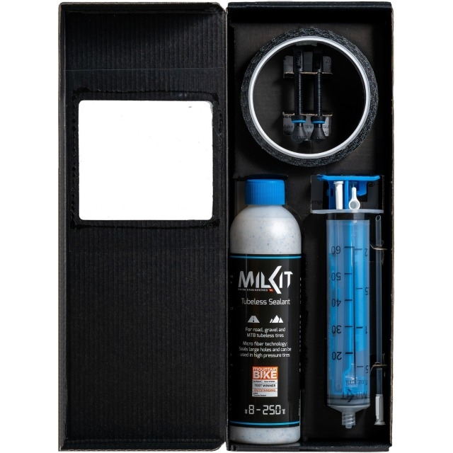 milKit Conversion Kit TL 45mm, Dichtmilch 250ml, Spritze, 35mm Felgenband à 10m