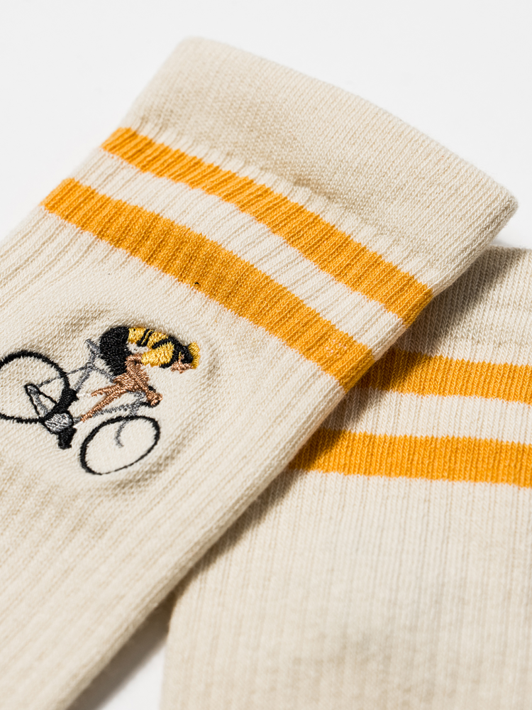 Le Patron Crew Cyclist Socks french yellow