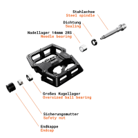 TATZE CONTACT COMBI Pedal, orange
