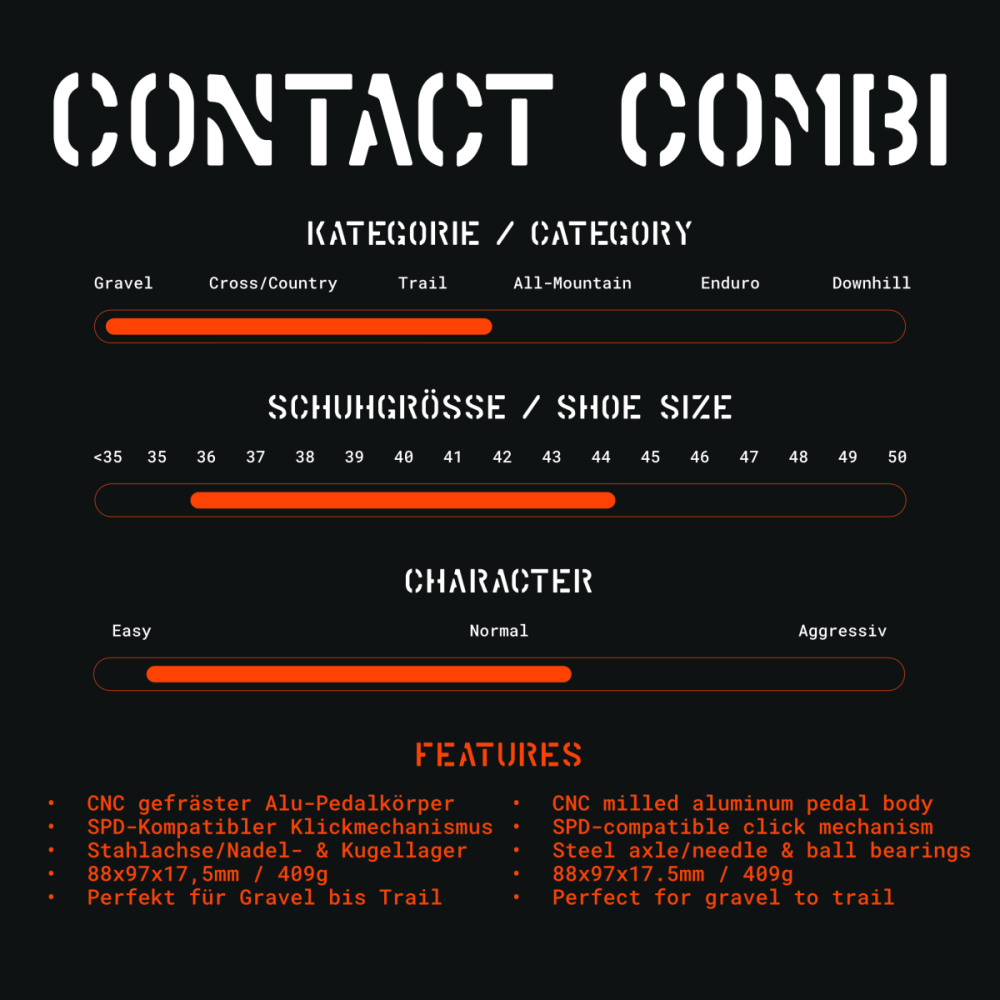 TATZE CONTACT COMBI Pedal, rot