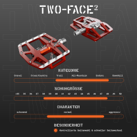 Tatze TATZE TWO-FACE 2 Titan Pedal, orange