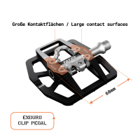 Tatze TATZE TWO-FACE 2 Titan Pedal, rot