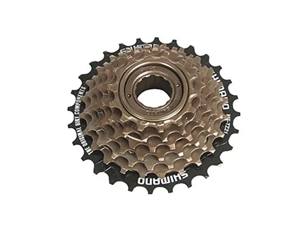 Shimano HG Schraub-Zahnkranz "MF-TZ21" 7-fach , Stahl, braun 14-16-18-20-22-24-28 Z.