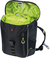 Basil Miles Nordlicht Fahrradrucksack schwarz/lime