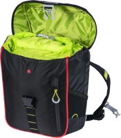 Basil Miles Nordlicht Fahrradrucksack schwarz/lime