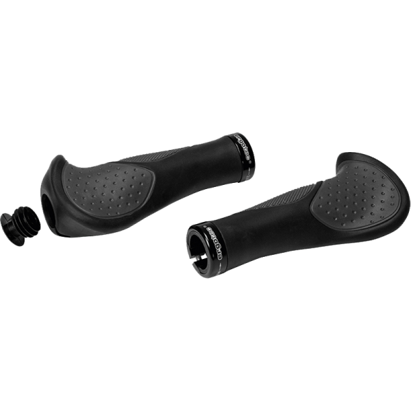 Griffe, FRISCO2 Lenkerend/Spiegelmontage möglich Kraton/Gel Griff-Ø:22 Länge:140/140 black/grey