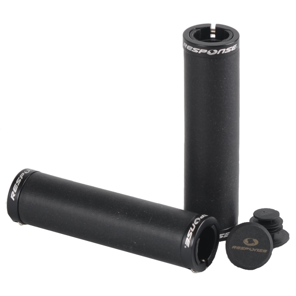 Griffe, SILIKON GRIP Lock on black Länge: 130mm Dicke: 6mm Griff-Ø: 22/31mm inkl. Plugs FG-120