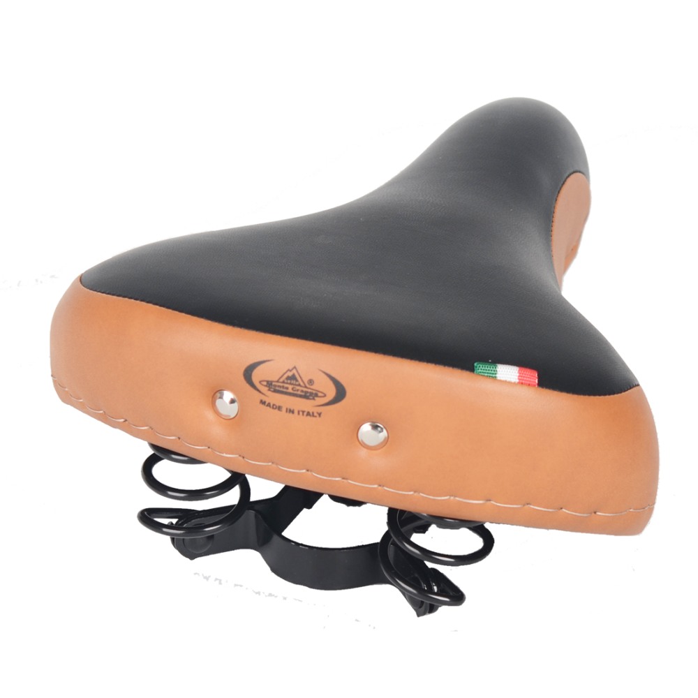 Sattel, CRUISER COMFORT, Kunstleder schwarz/braun