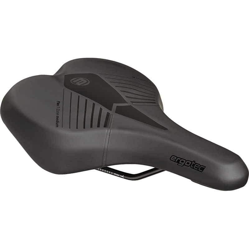 Sattel, ES COMFORT M, 265x190mm, PU/Memory Foam SOFT, schwarz, 425g, he10