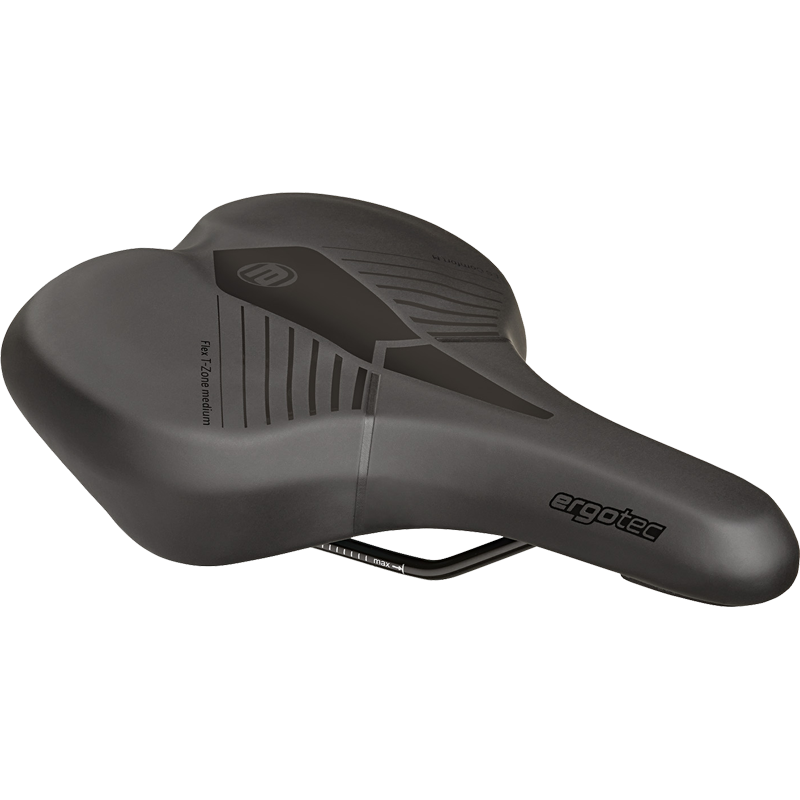 Sattel, ES COMFORT PLUS, 260x218mm, PU/Memory Foam SOFT, schwarz, 440g, he10