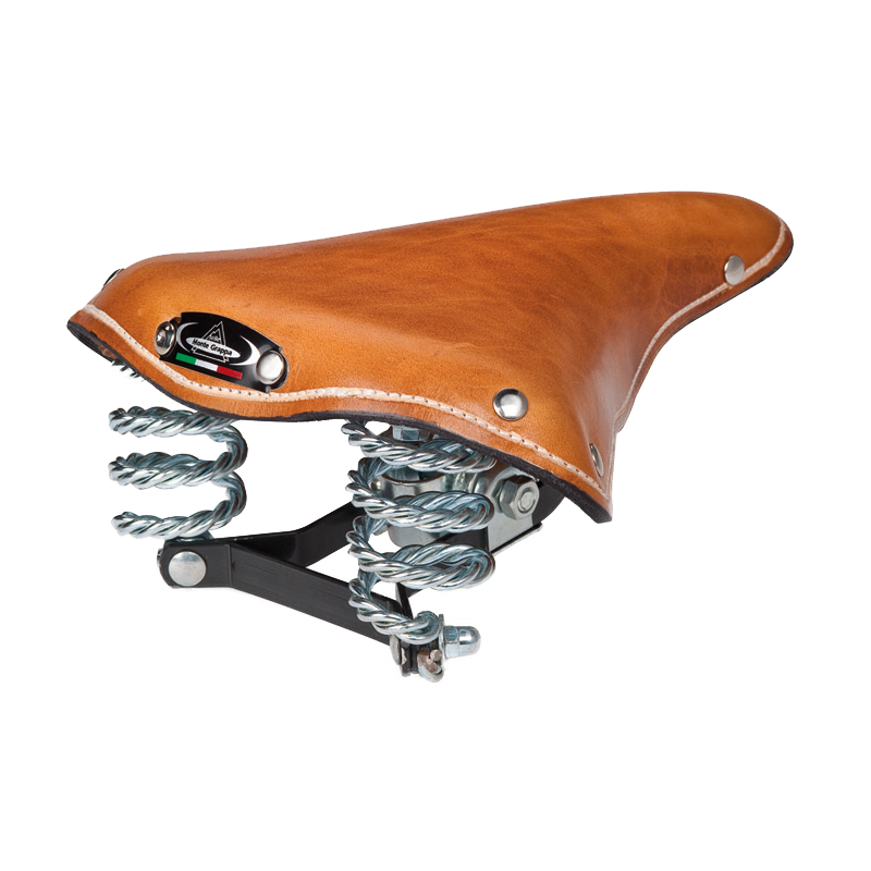 Sattel, OLD ENGLAND, Stahlfedern, Leder braun